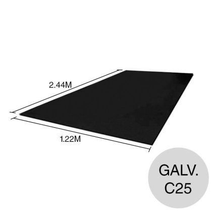 Chapa Prepintada Lisa Esp. 0,50mm - Calibre 25 -  1,22 x 2,44
