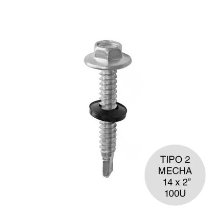 TORNILLO 14*1 - punta mecha c/arandela