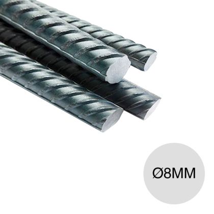 [33208] Hierro Procesado/Cortado-ADN Ø08mm - Barra 12m(4,80Kg)